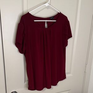 AUW Deep Red Women's Blouse